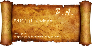 Pályi Andrea névjegykártya