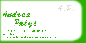 andrea palyi business card