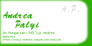 andrea palyi business card